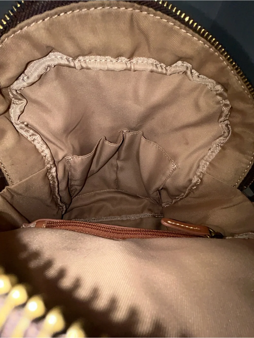 The Sak De Young Brown Pebbled Leather Zip Backpack